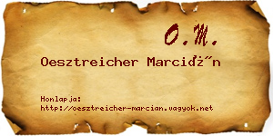 Oesztreicher Marcián névjegykártya